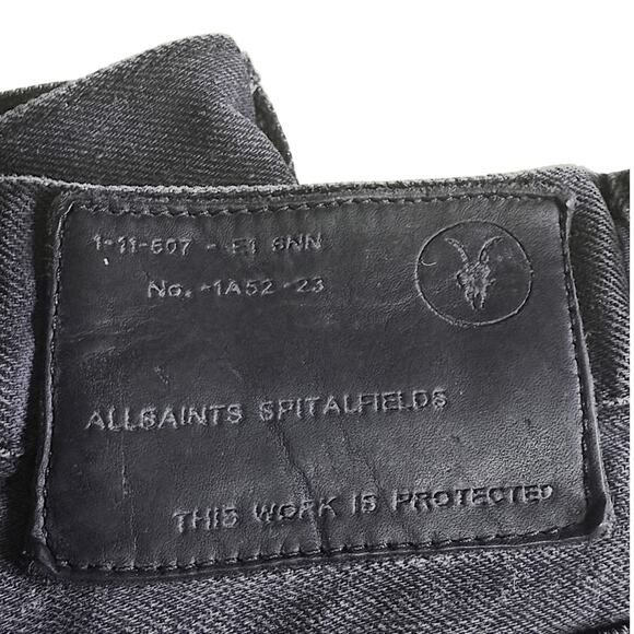 All Saints Gray Jeans | Size 32 - Picture 6 of 12